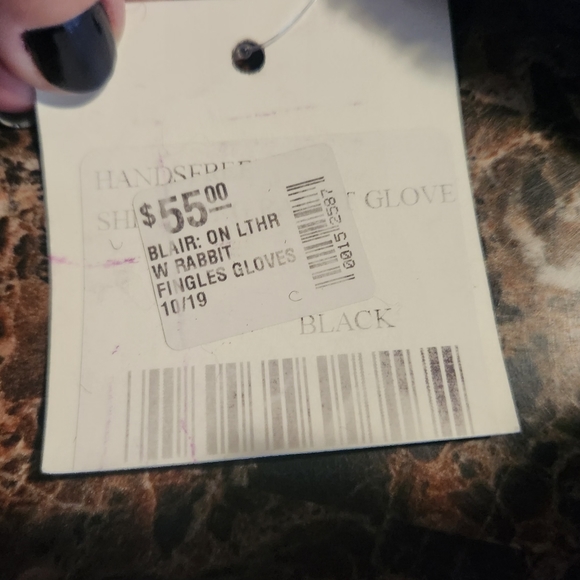 NWT, Shearling/Rabbit Handsfree Texting Gloves by Morris Kaye & Sons - Picture 9 of 9